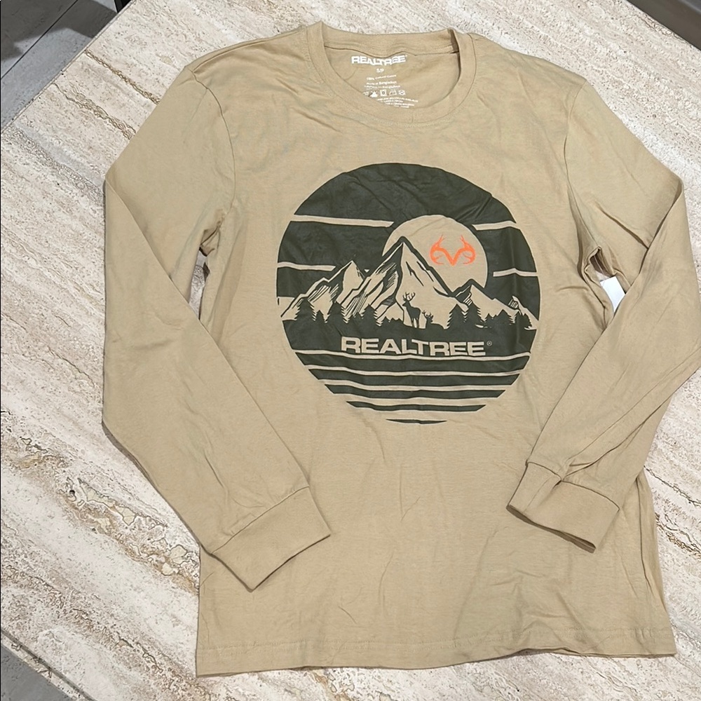 🆕 NWT Realtree Tan Long Sleeve Shirt size S